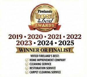 Certified Restoration and Squeaky Peak's Firelands Best of the Best Award for top home improvement, cleaning, and restoration services in Sandusky, OH